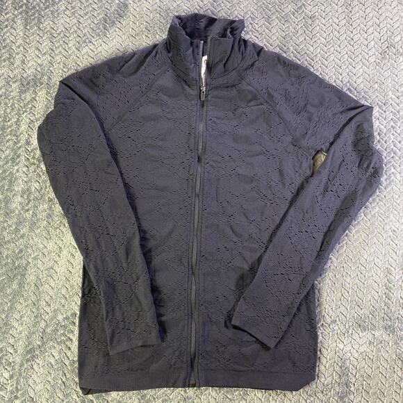 Fabletics Luciana Jacket Womens Small Seamless Jaquard Full Zip Active - Picture 1 of 8
